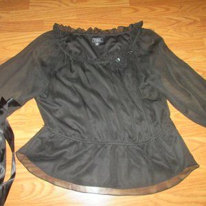 Dressbarn Collection Sz 20 Black Fancy Top
